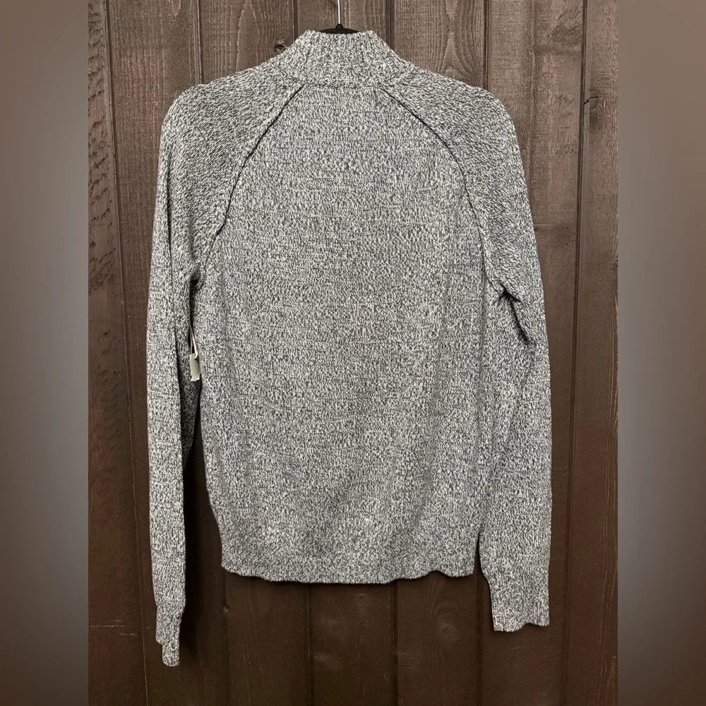 NWT Mutual Weave Men’s 3-Button Neck Sweater Pullover 100% Cotton Sz M Gray NEW!